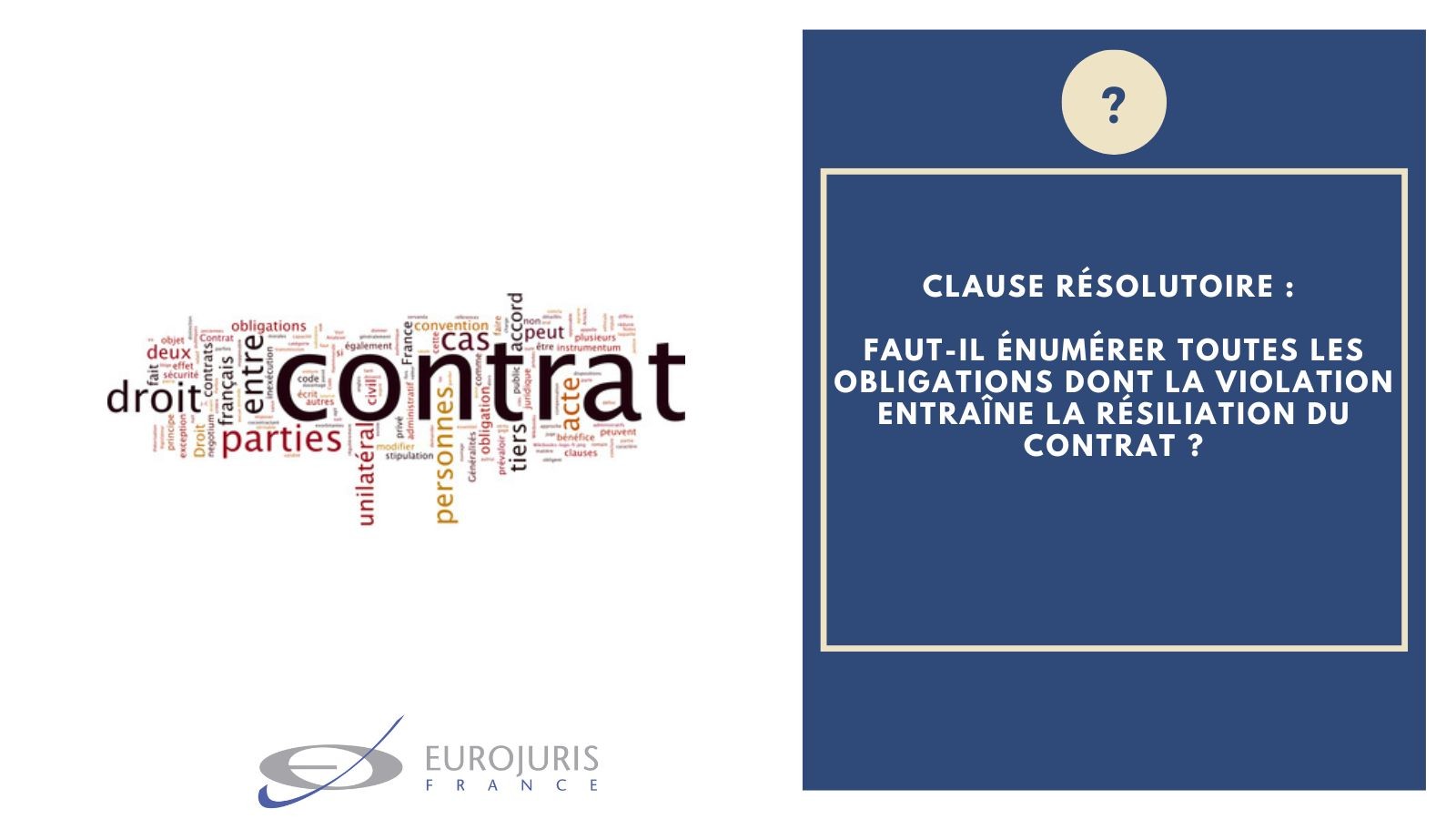 Clause résolutoire contrat