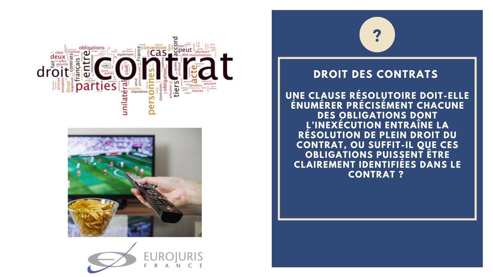 Droit des contrats clause résolutoire balai
